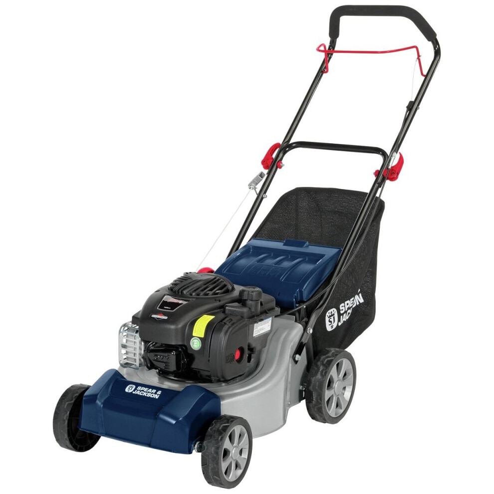 Spear & Jackson S12541PP 41cm Hand Push Petrol Lawnmower - 125cc