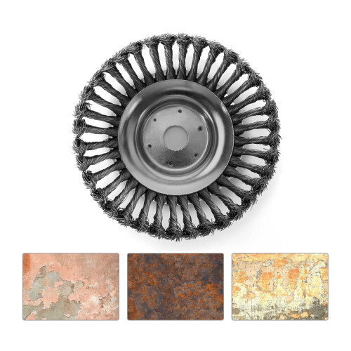 UK 8 Inch Grass Strimmer Head Trimmer Brush Solid Steel