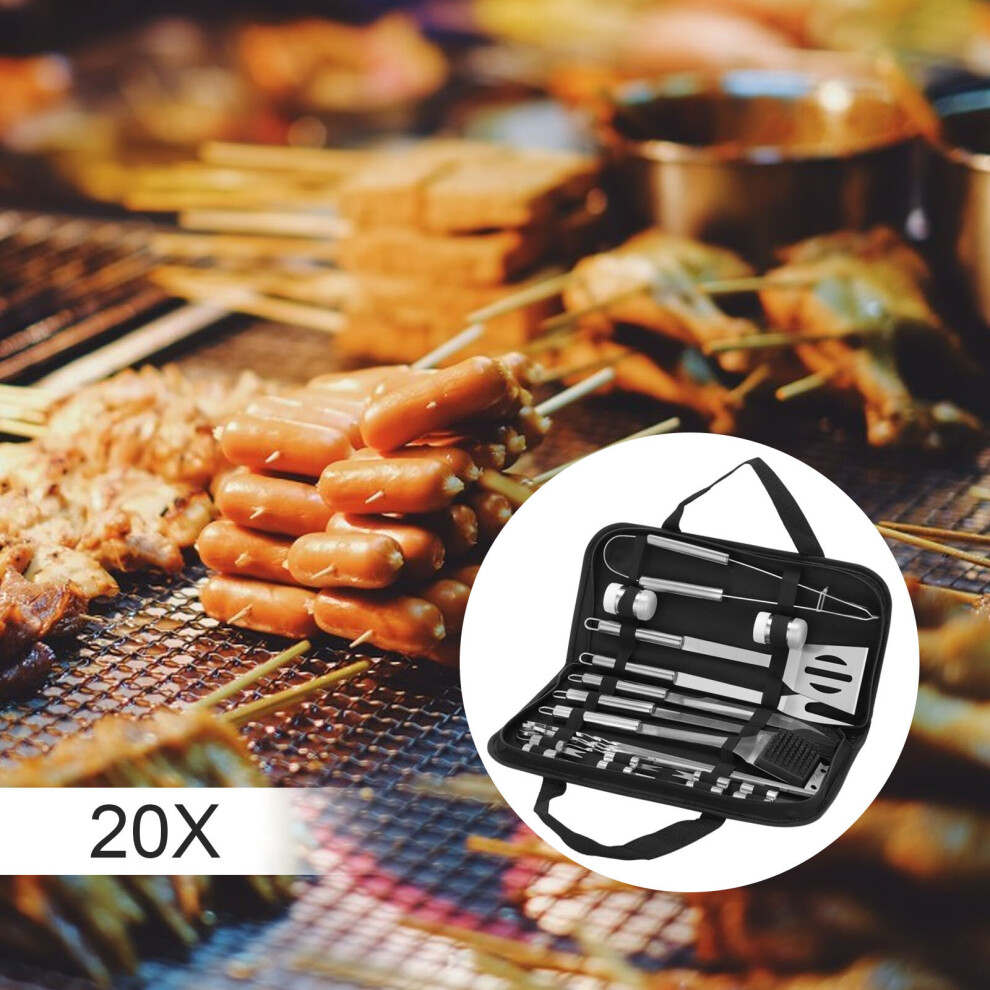 20pcs Stainless Steel BBQ Tools Set Kit