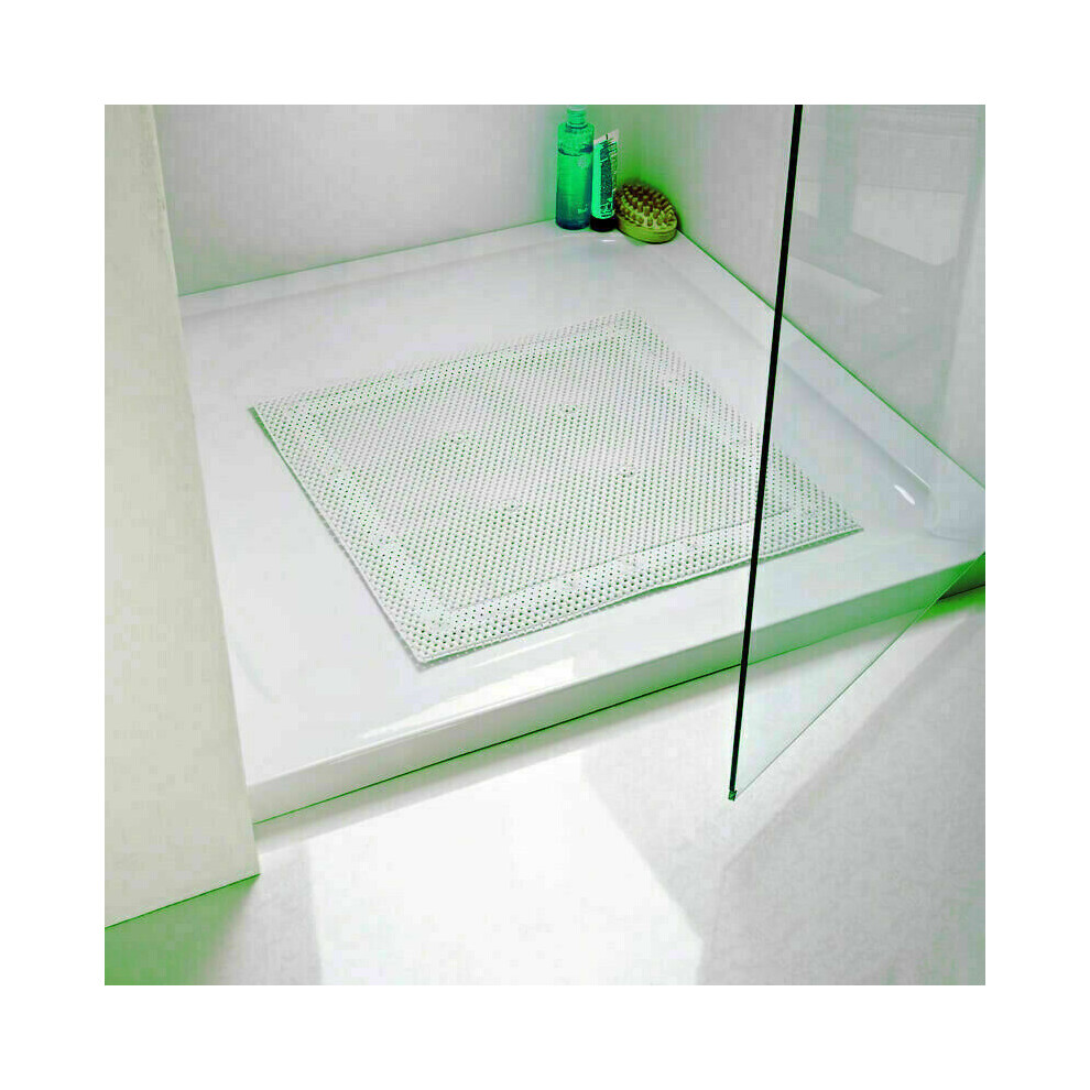 Square PVC Soft Cushioned Anti Non Slip With Suction Cups Bath Shower Mat