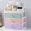 Living And Home 3 Drawer Makeup Cosmetic Organizer Box Dressing Table Tidy Storage Vanity Case 2