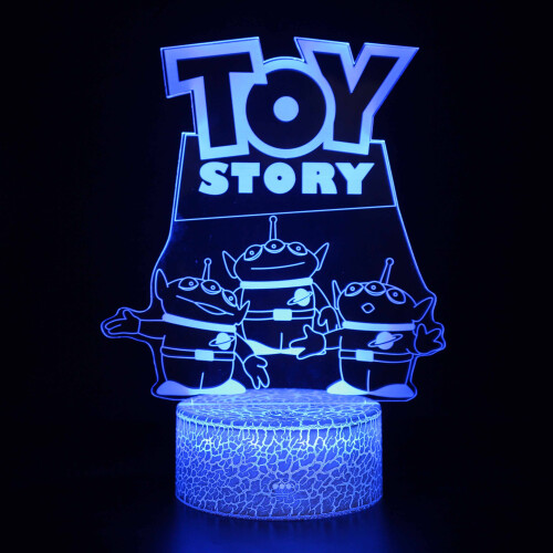 (A) Toy Story 3D LED Night Light 7 Color Touch USB Table Lamp 2