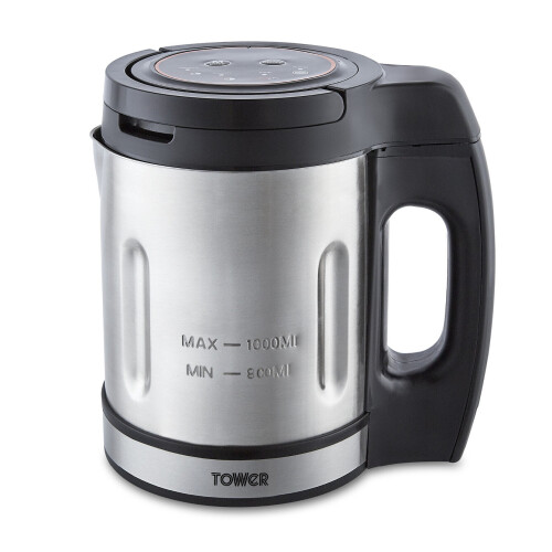 Tower Tower T12056 1L Soup Maker, Stainless Steel, Silver