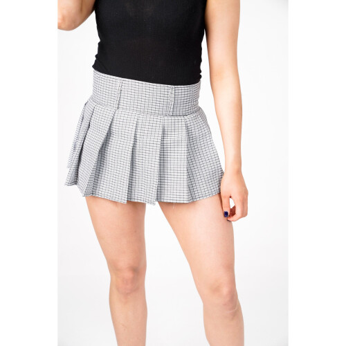 Black and white checkered skirt easy hotsell