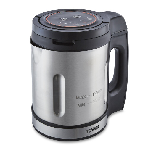 Tower Tower T12056 1L Soup Maker, Stainless Steel, Silver 2