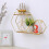 Living And Home Hexagon Gold Metal Wall Mounted Storage Shelf Display Rack 2