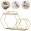 Living And Home Hexagon Gold Metal Wall Mounted Storage Shelf Display Rack 3