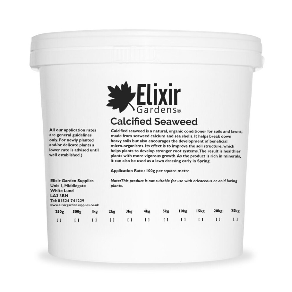 Elixir Garden Supplies (Tub, 10Kg) Elixir Gardens Calcified Seaweed Organic Kelp