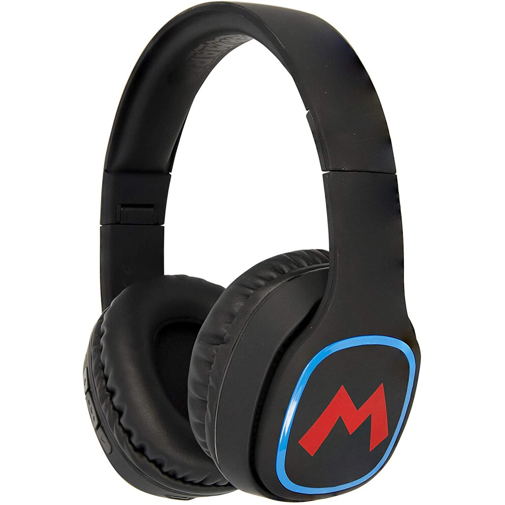 Otl Nintendo Super Mario Wireless Folding Headphones With Bluetooth Technology Red 5055371621892