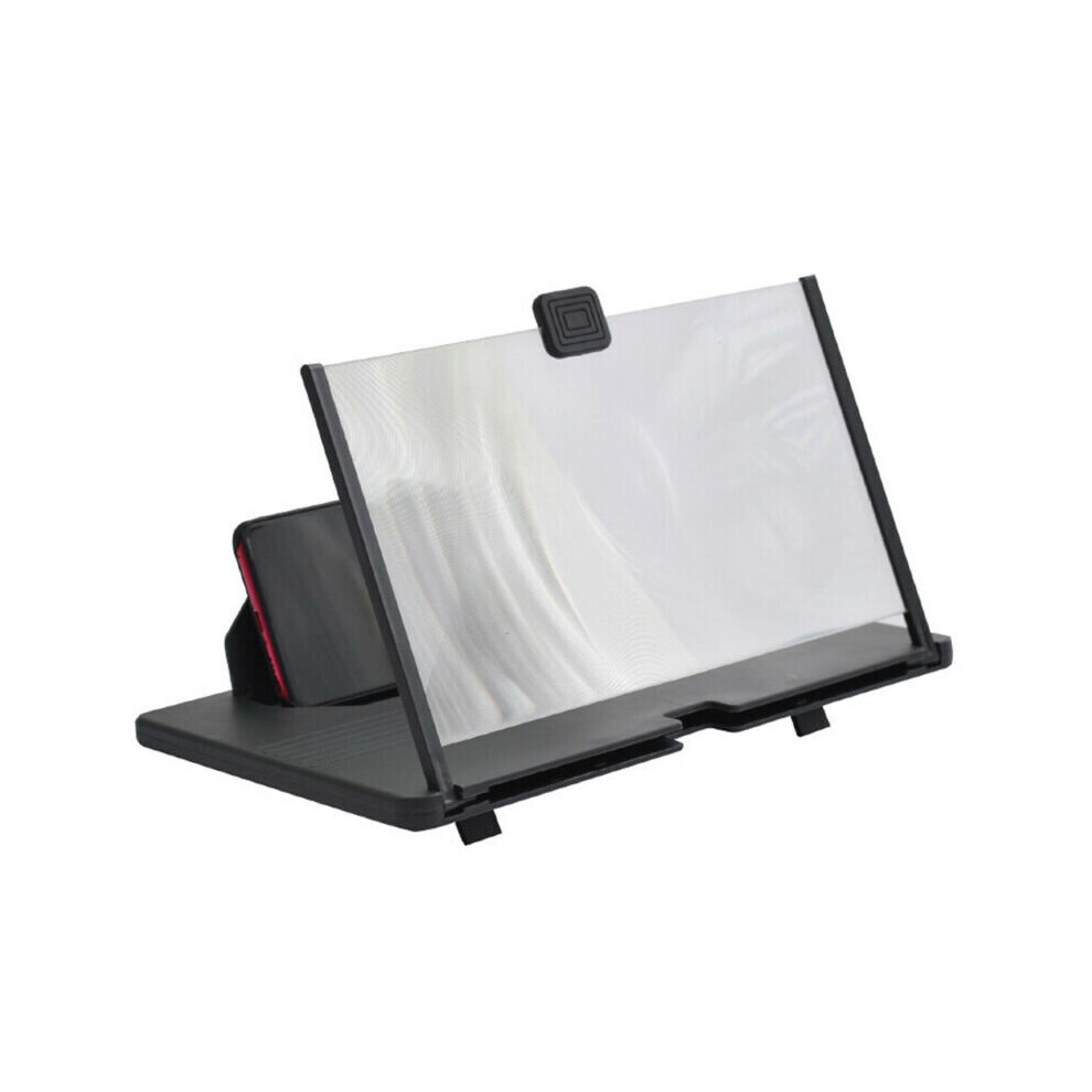 (Black) 3D Hd Folding Adjustable Portable Mobile Phone Screen Magnifier Amplifier Stand Black 683546381101