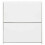 (2 Tier White High Gloss) High Gloss OR MDF Narrow Shoe Cabinet - Grey/White 3
