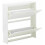 (2 Tier White High Gloss) High Gloss OR MDF Narrow Shoe Cabinet - Grey/White 4