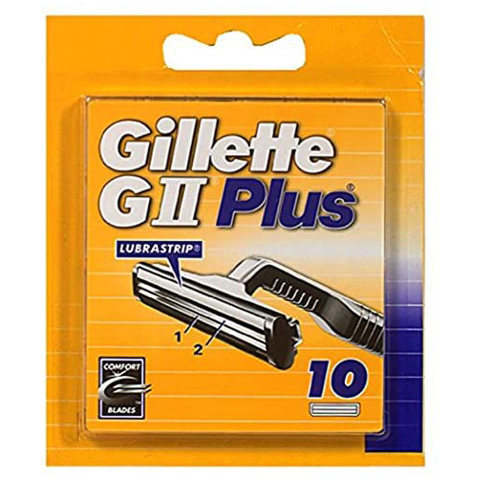 2 x Gillette GII Plus Mens Razor Blades - 10 Refills
