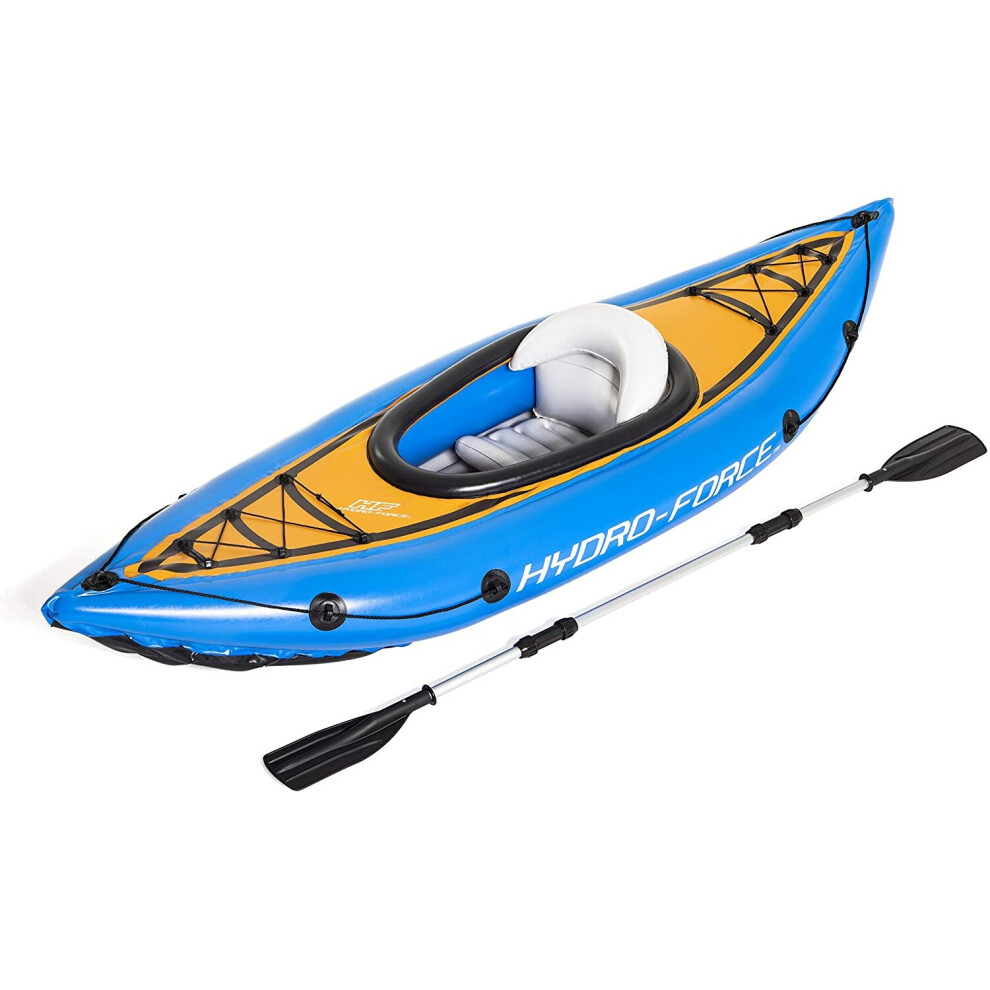 Bestway 1 Person Inflatable Kayak Boat Set with Hand Pump Canoe Hydro-Force