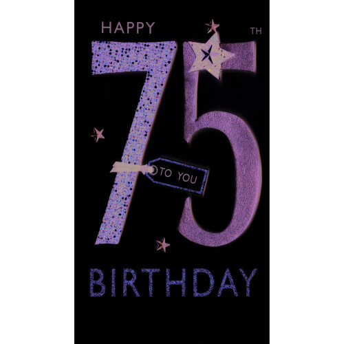 75th Birthday Greeting Card Hand Finished Champagne Range Cards On Onbuy