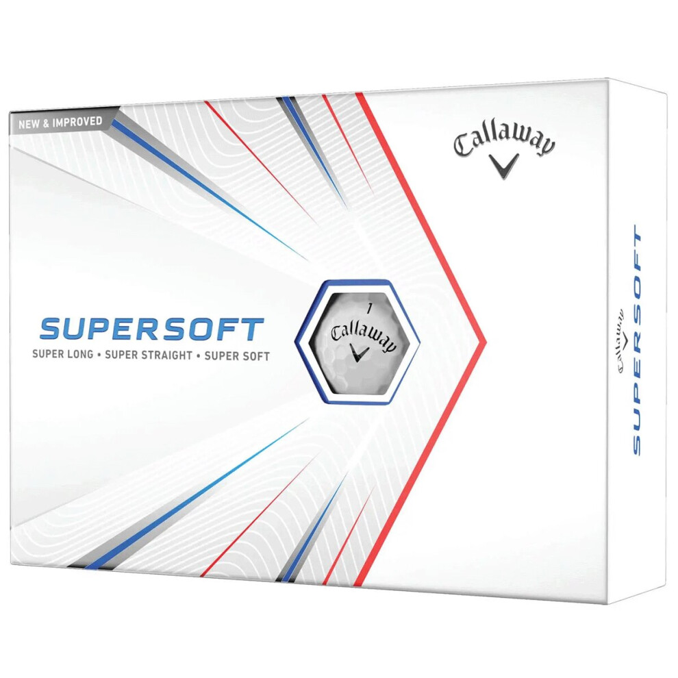 CALLAWAY SUPERSOFT WHITE GOLF BALLS / DOZEN / NEW FOR 2021