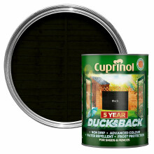 (Black) Cuprinol Ducksback 5 Year Waterproof 5L