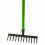 Garden Rake Strong Steel Shaft Rust Lightweight Comfort Handle 12Teeth 1