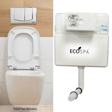 Concealed Toilet Cistern Front Access Chrome Eco Dual Flush 6L/3L