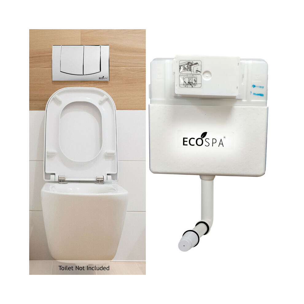 Concealed Toilet Cistern Front Access Chrome Eco Dual Flush 6L/3L 730669466700