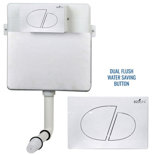 Concealed Toilet Cistern Front Access White Eco Dual Flush 6L/3L 1