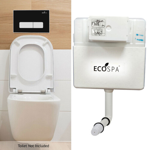 Concealed Toilet Cistern Front Access Black Eco Dual Flush 6L/3L