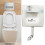 Concealed Toilet Cistern Front Access Silver Eco Dual Flush 6L/3L 1