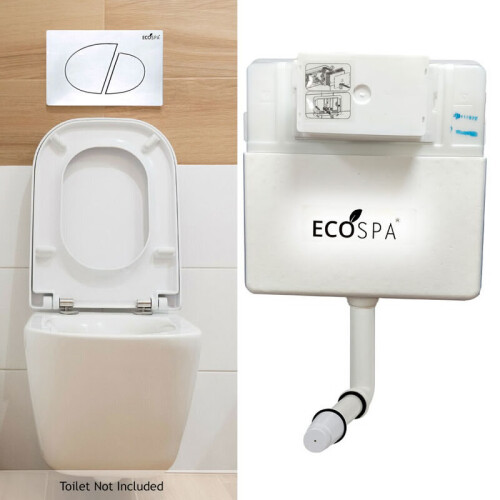 Concealed Toilet Cistern Front Access White Eco Dual Flush 6L/3L