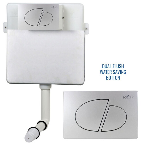 Concealed Toilet Cistern Front Access Satin Eco Dual Flush 6L/3L 1