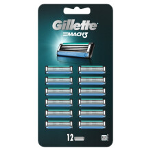 Gillette Mach3 Razor Blade Refills - 3 Blades, Precision Cut Steel, Fits All Mach3 Handles, Up to 15 Shaves per Blade