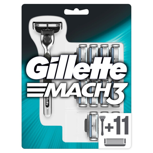 Gillette Πακέτο ξυραφιού Gillette Mach 3 με 11 λεπίδες