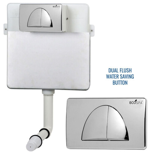 Concealed Toilet Cistern Front Access Satin Eco Dual Flush 6L/3L 1