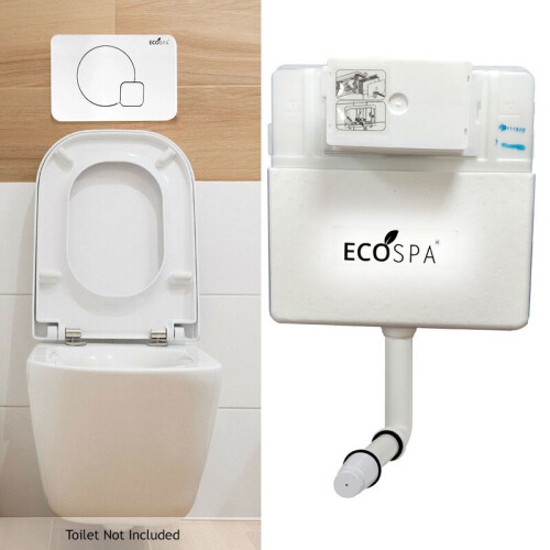 Concealed Toilet Cistern Front Access White Eco Dual Flush 6L/3L
