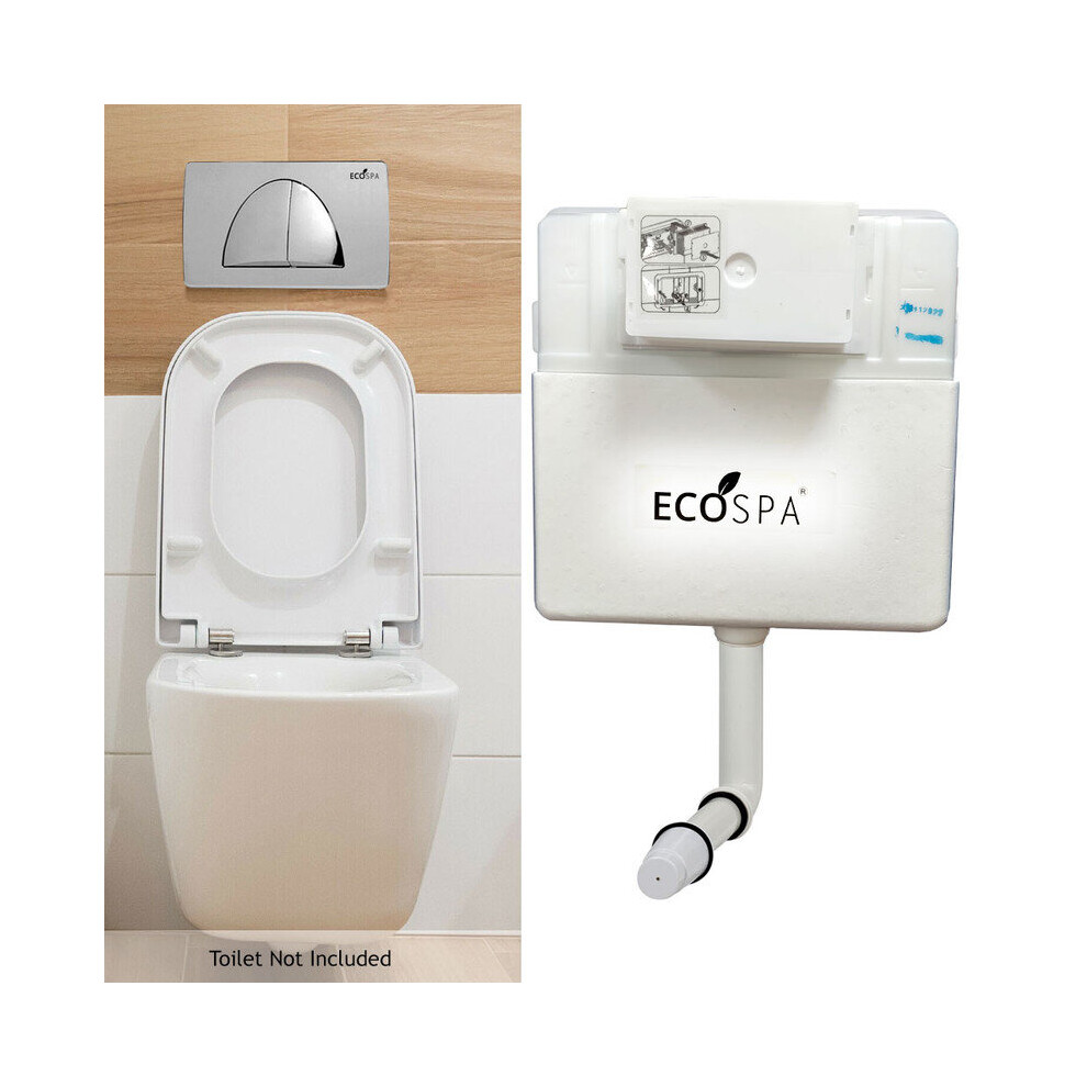 Concealed Toilet Cistern Front Access Satin Eco Dual Flush 6L/3L 730669464140