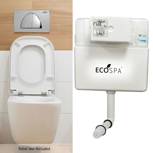 Concealed Toilet Cistern Front Access Chrome Eco Dual Flush 6L/3L