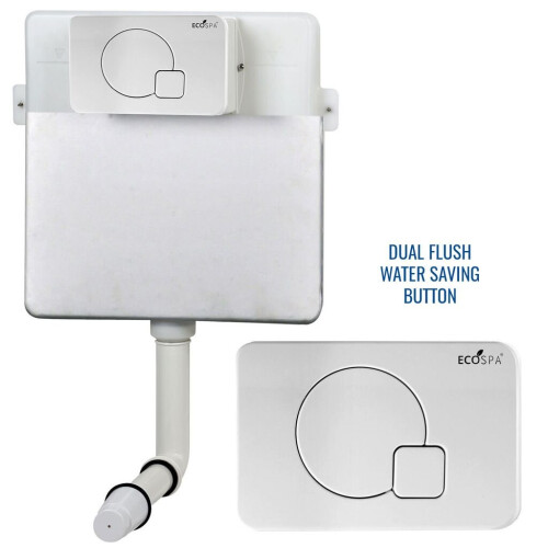 Concealed Toilet Cistern Front Access White Eco Dual Flush 6L/3L 1