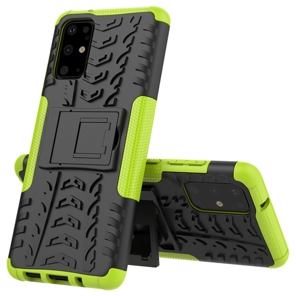 (Galaxy S20+, Green) Slim Armour Shockproof Case Cover Stand for Samsung Galaxy S20 SERIES