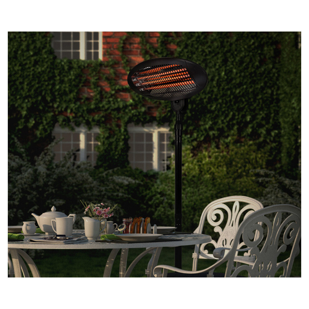 2000w Quartz Patio Heater inc Stand / Wall Mounted Electric Heater
