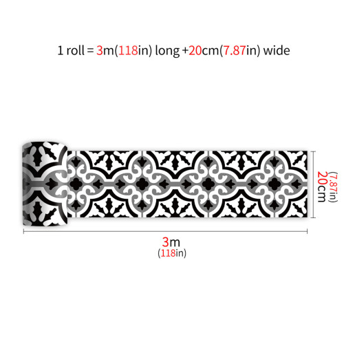 Moroccan Pattern Tile Sticker, 20 x 300cm 1