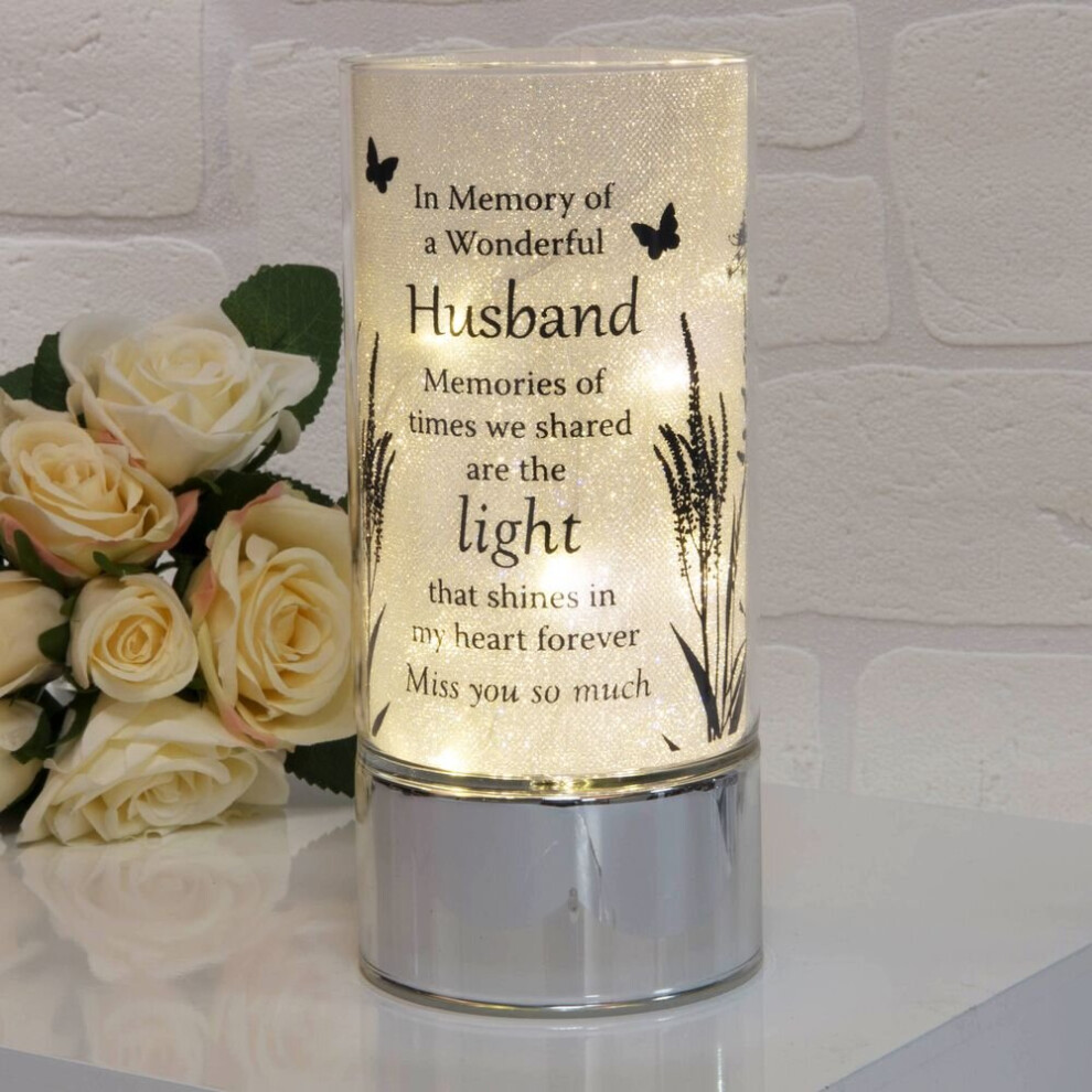 Thoughts Of You Memorial Glitter Tube Light - Husband