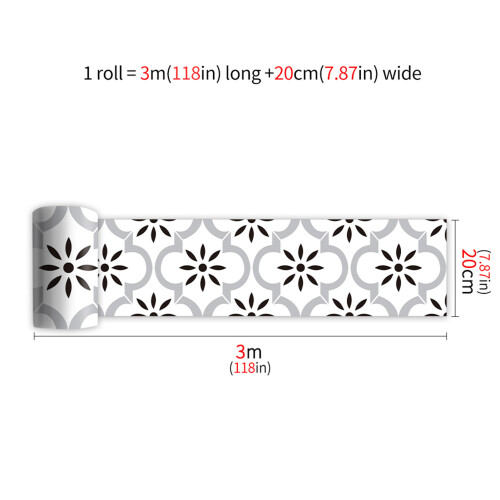 Lantern Pattern Tile Sticker,20 x 300cm 1