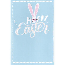 Hoppy Easter Card Cute Bunny Hello You Embellished Greetings Cards