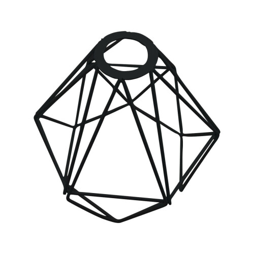 (Black) Geometric Wire Cage Lampshade Free Reducer Plate 1