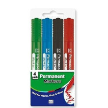4 Permanent Marker Pens Artist Golf Balls Stationary Home Office School Red Black Blue & Green