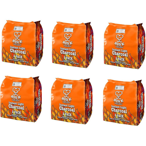 12 Bags Instant Light Charcoal 1kg Instant Lighting Charcoal Charcoal BBQ Barbecues on OnBuy