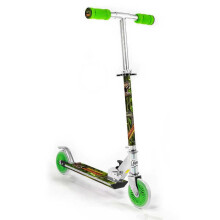 Ozbozz Green Dinosaur Foldable Push Scooter for Kids - Easy Fold & Lock, 2-Wheel Dino Scooter Gift for Boys & Girls
