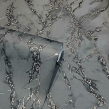 Arthouse Carrara Marble Effect Wallpaper Silver Charcoal Grey Glitter Vinyl Roll