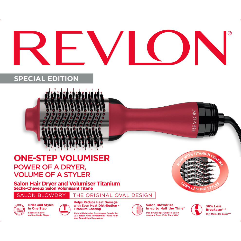 Revlon Salon One-Step Hair Dryer And Volumiser With Titanium Coating