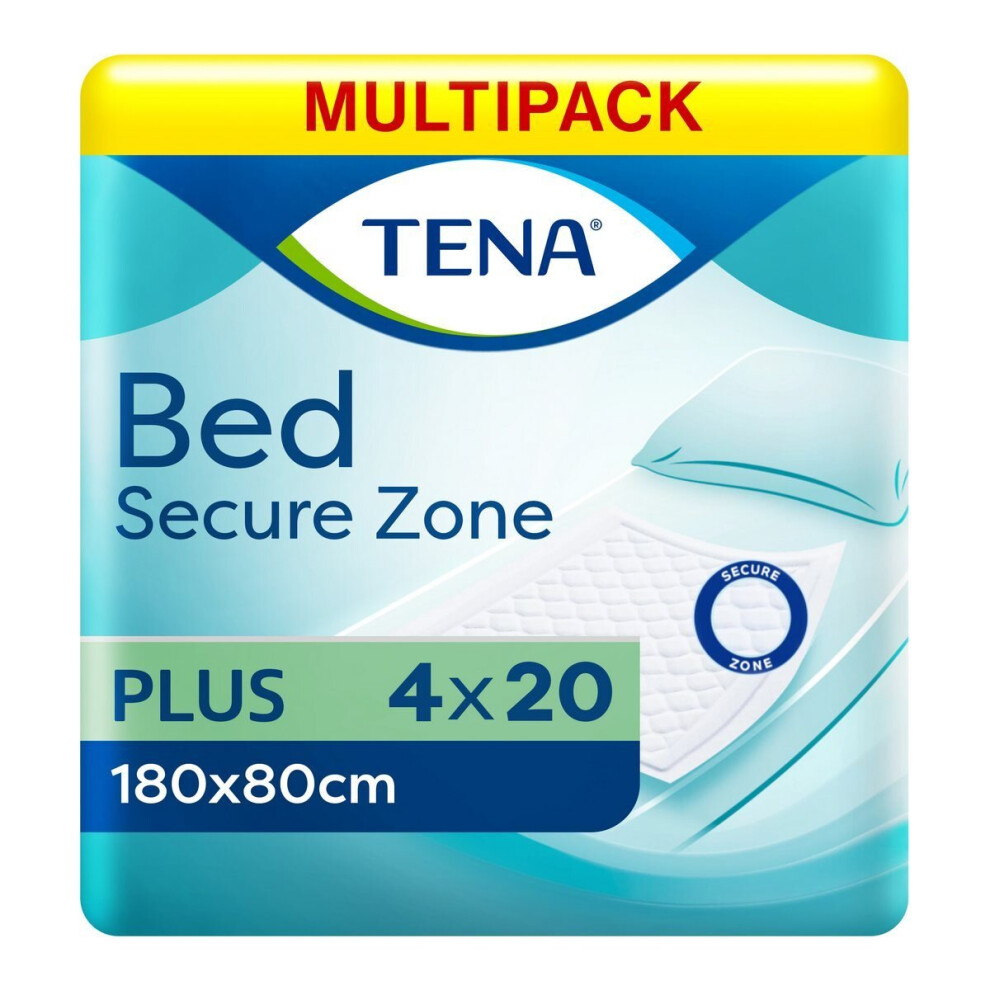 Multipack 4x TENA Bed Plus 180x80cm (2300ml) 20 Pack Incontinence Protection