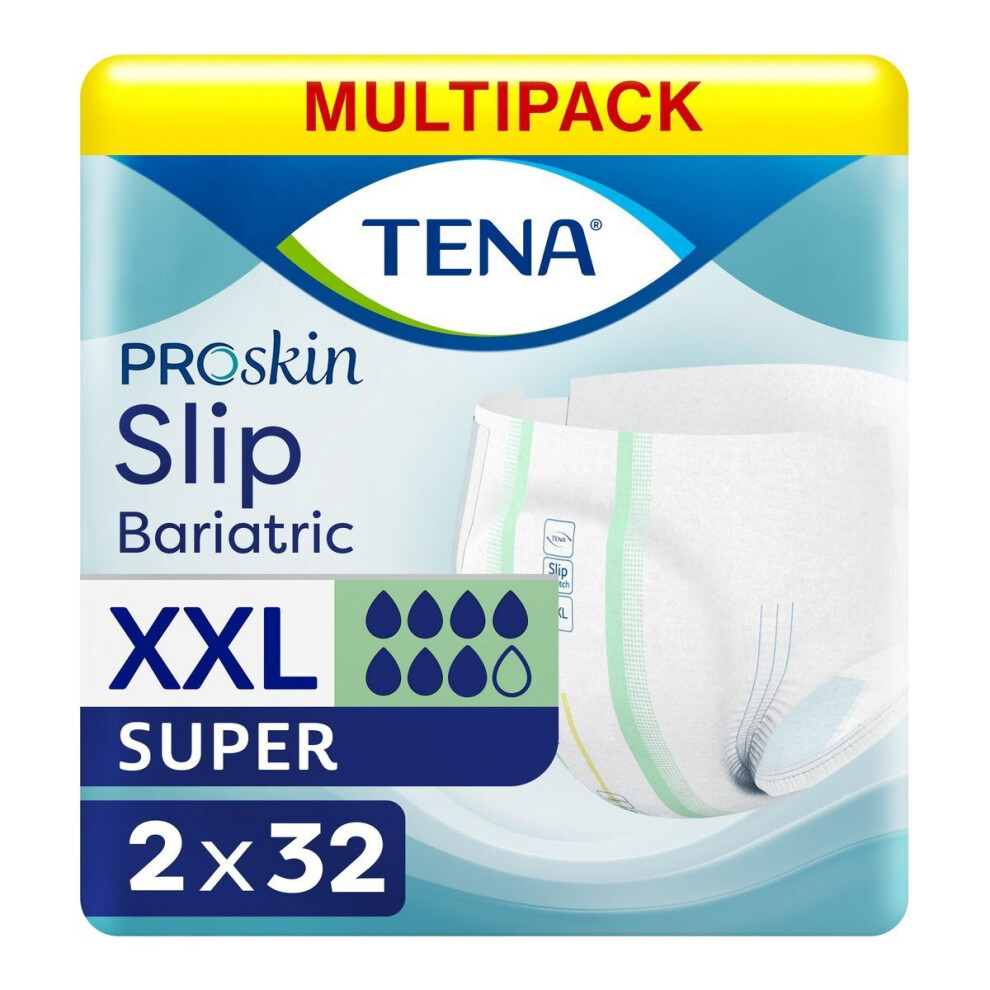 Tena Multipack 2X Slip Bariatric Super Xxl (2900Ml) 32 Pack Incontinence Protection